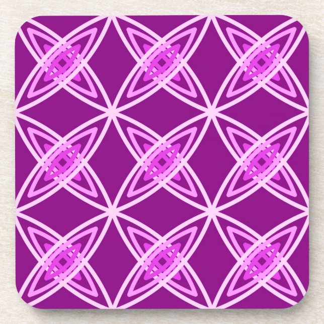 Porta-copo Meio século Atômica Moderno - Roxo Ametista (Frente)