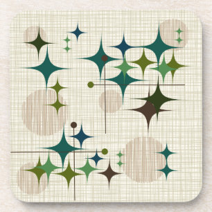 Porta-copo Meio século Starbursts moderno e globos