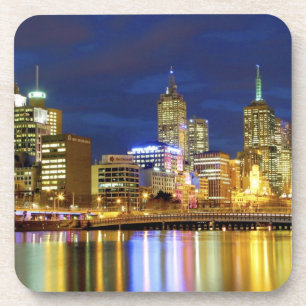 Porta-copo Melbourne, Austrália. Uma visão noturna dos 2