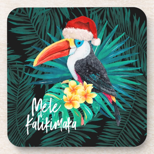 Porta-copo Mele Kalikimaka - Aves da Selva Tropical (Frente)
