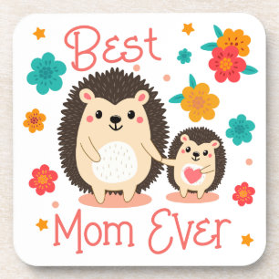 Porta-copo Melhor Mãe de Todos os Tempos Mãe e Bebê de Ouriço