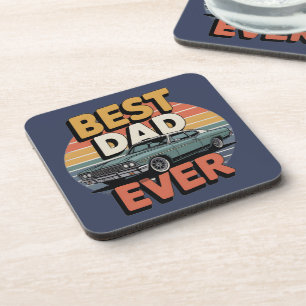 Porta-copo Melhor Pai de Todos os Tempos Carro Musculoso Teal
