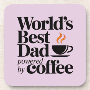 Porta-copo Melhor Pai do Mundo Energizado por Café Dia dos Pa