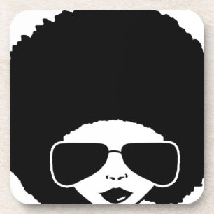 Porta-copo menina retro do Afro