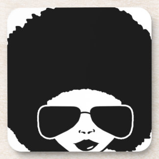 Porta-copo menina retro do Afro