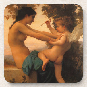 Porta-copo Menina se defendendo de Cupido de Bouguereau