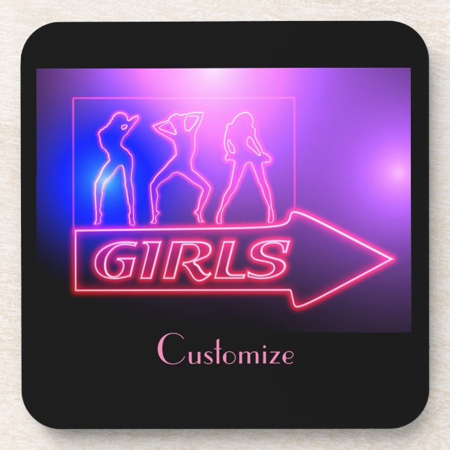 Porta-copo Meninas Neon Rosa Assinam Thunder_Cove (Frente)