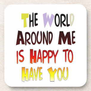 Porta-copo Mensagem de boas-vindas poderosa: uma citação moti