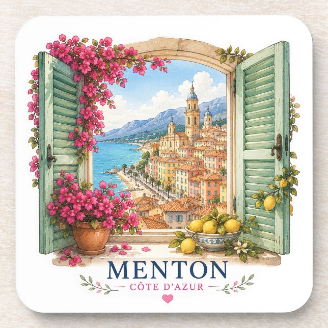 Porta-copo Menton French Riviera coasters (Frente)