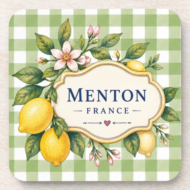 Porta-copo Menton Lemon Cote d Azur coasters (Frente)