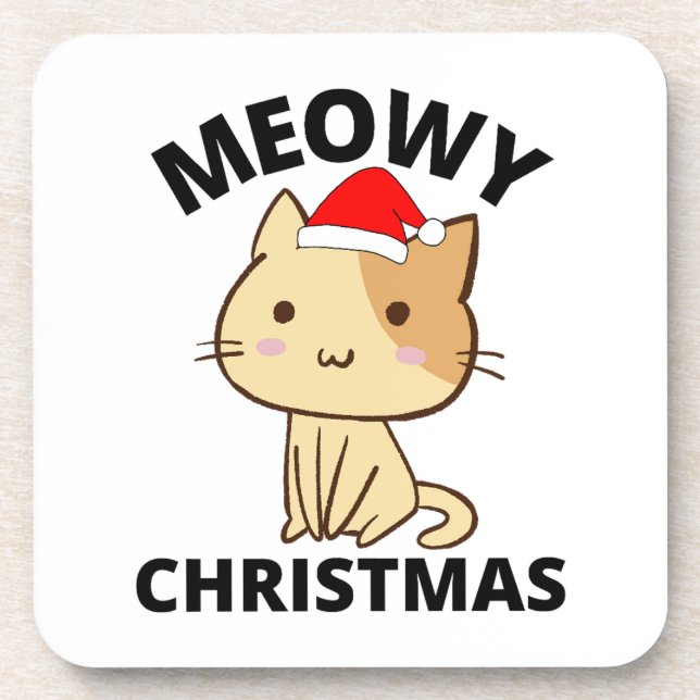 Porta-copo Meowy Christmas (Frente)