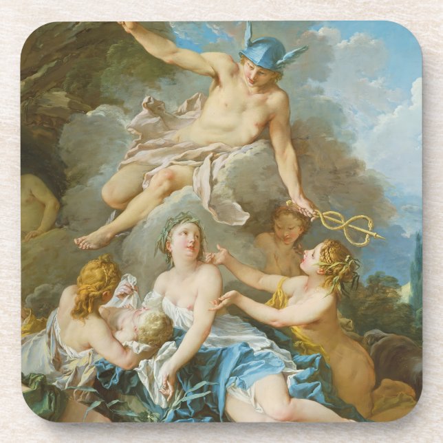 Porta-copo Mercúrio confiando a criança Baccus às Ninfas (Frente)