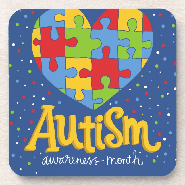 Porta-copo mês de conscientização sobre autismo (Frente)