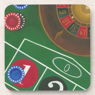 Porta-copo Mesa de roletas com Chips e Roda