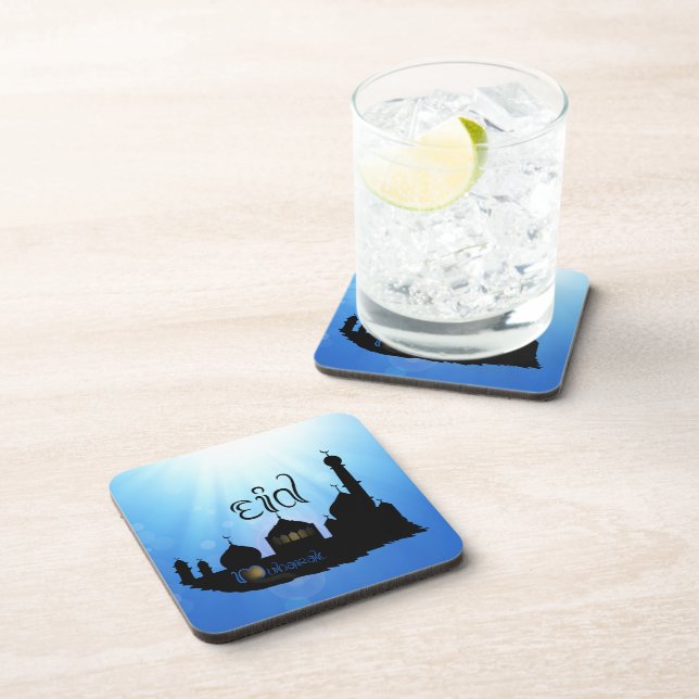Porta-copo Mesquita Eid Mubarak com Tipografia (Lado Direito)
