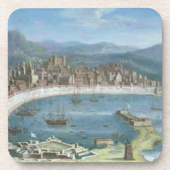 Porta-copo Messina - uma vista panorâmica do porto (Frente)