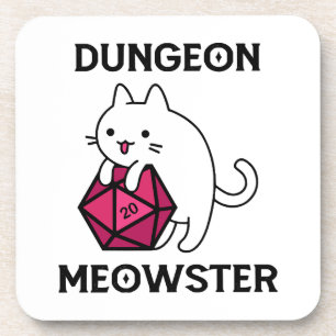 Porta-copo Mestre de Masmorra Gato Engraçado