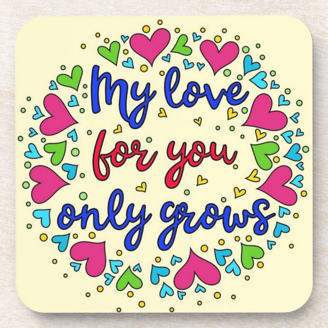 Porta-copo Meu amor por você só vai (Frente)