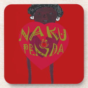 Porta-copo Meu Namorados te ama Nakupenda Kenya Swahili Art.