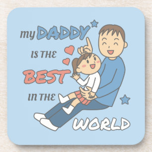 Porta-copo Meu pai é melhor no mundo, crianças, texto bonit
