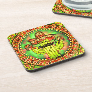 Porta-copo Mexicano Fiesta Cinco de Mayo Sombrero Hat Green