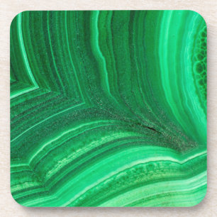 Porta-copo Mineral de Malaquita verde brilhante