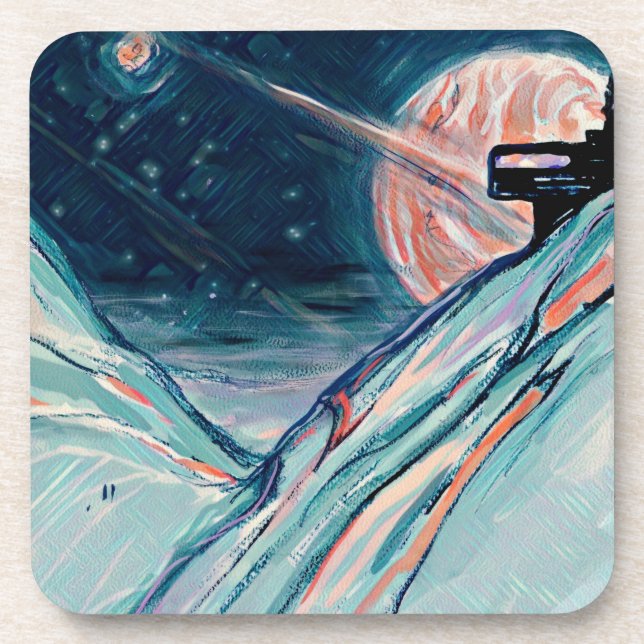 Porta-copo Minha futura casa no espaço (Frente)