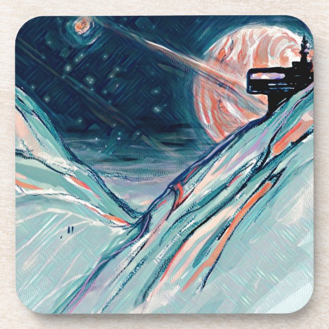 Porta-copo Minha futura casa no espaço (Frente)