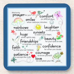 Porta-copo Minha Oração Por Você   Azul clássico