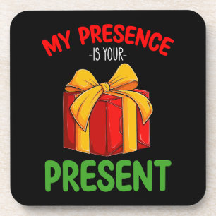 Porta-copo Minha Presença É o Seu Presente de Natal para a Fa