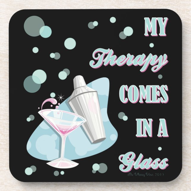 PORTA-COPO MINHA TERAPIA VEM EM UM VIDRO! (Frente)