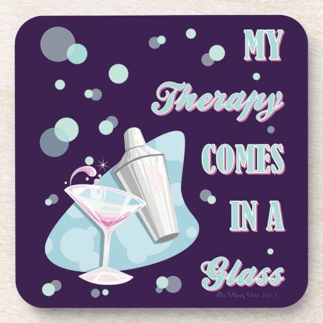 PORTA-COPO MINHA TERAPIA VEM EM UM VIDRO! (Frente)