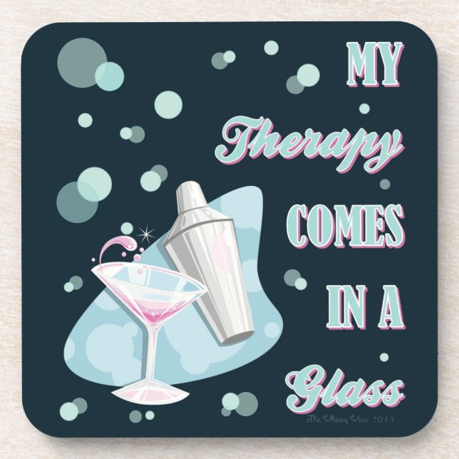 PORTA-COPO MINHA TERAPIA VEM EM UM VIDRO! (Frente)