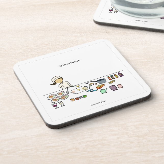 Porta-copo Minhas Portas copos de cozinha adoráveis (Left Side)