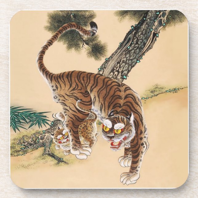Porta-copo Minhwa Tigre Feio Coreano  (Frente)