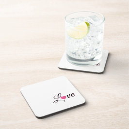 Porta-copo Minimal Dotted Heart Design