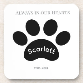 Porta-copo Minimalist Black & White Paw Print Tribute