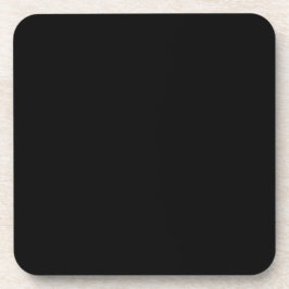 Porta-copo Minimalist Hard Plastic Coaster in Black