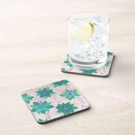 Porta-copo Mint Green Festivo Floral Impressão