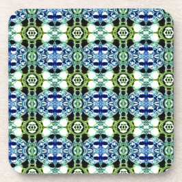 Porta-copo Mistura de formas em forma azul e esverdeada, límp