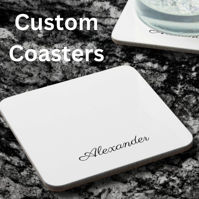 Porta-copo Modelo branco moderno, corte de cozinha de script  (Criador carregado)