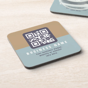 Porta-copo Modelo de código QR moderno editável Cores suave