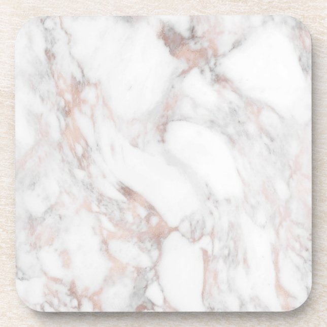 Porta-copo Modelo Elegante de Trendy Marble Branco Dourado ro (Frente)