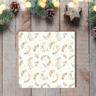 Porta-copo Modern Boho Chic - Folhas de Boêmia Neutra Beige M