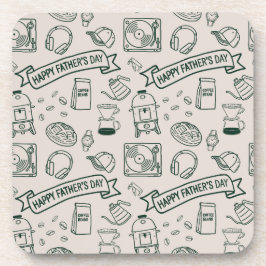 Porta-copo Modern Father's Day Doodle Pattern Millennial Dad