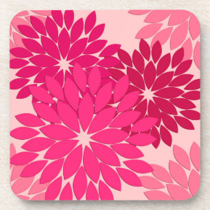 Porta-copo Modern Floral Kimono Impressão, cor-de-rosa