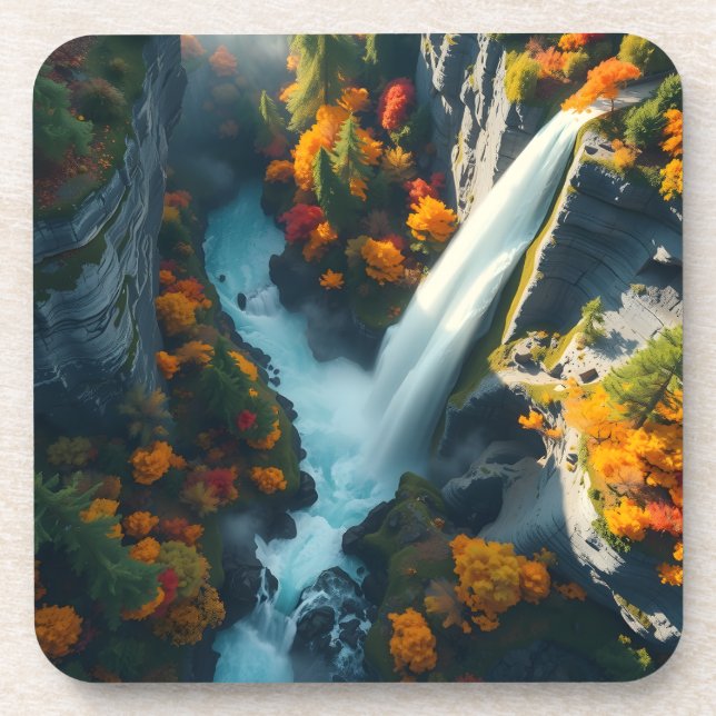 Porta-copo Modern Navy & Gold Abstract Mountain Peak – Luxury (Frente)