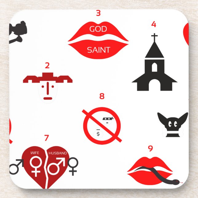 Porta-copo modern ten commandments (Frente)