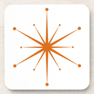 Porta-copo Moderno do século médio Retro Starburst