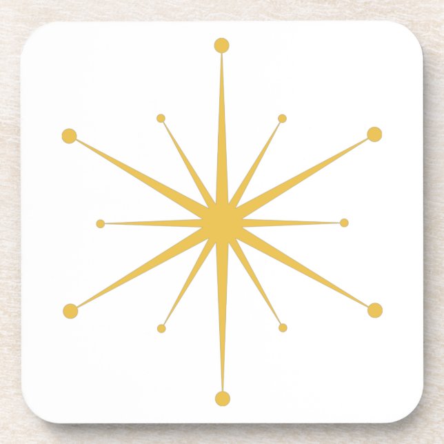 Porta-copo Moderno do século médio Retro Starburst (Frente)